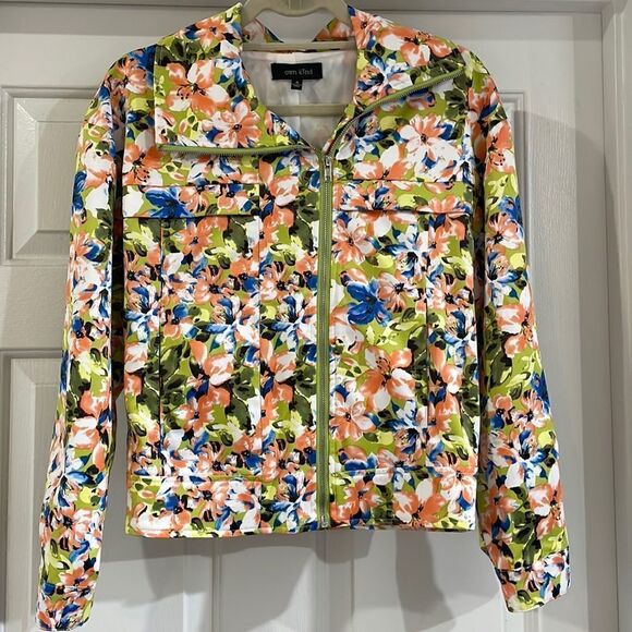 own kind Jackets & Blazers - Floral Zippered Bomber Style Jacket